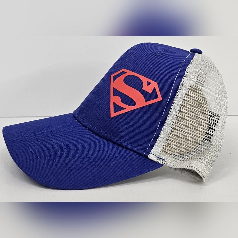 Superman Trucker Hat, Officially Licensed, Blue/Red/Wht/Gray NEW w/Tag